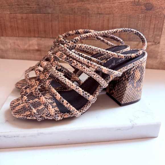 NWT Free People Colette Cinched Heel Python - Picture 3 of 10
